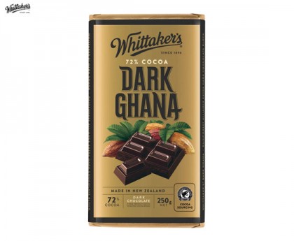 Whittaker‘s 惠特克 加纳黑巧克力 250克（72%可可）